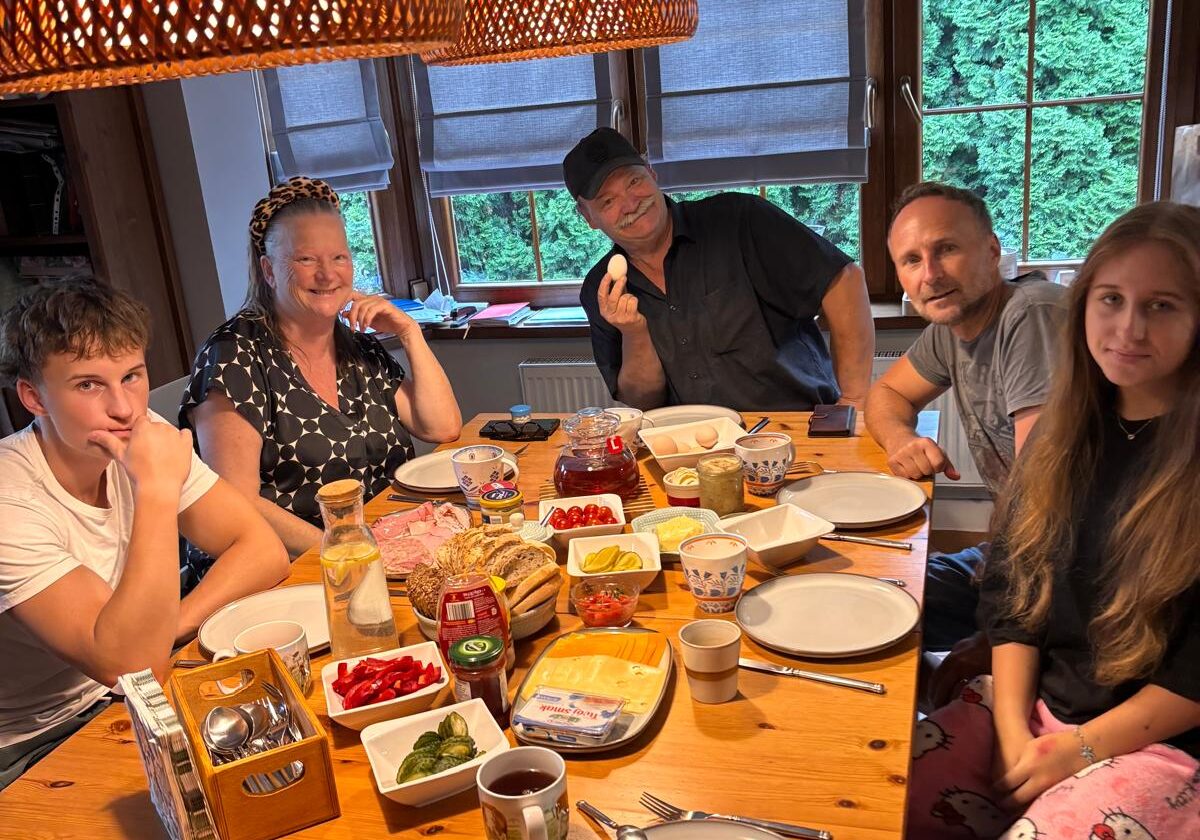 Dinner with the family in Poland